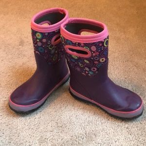 Girls Bogs rain and snow boots EUC size 13